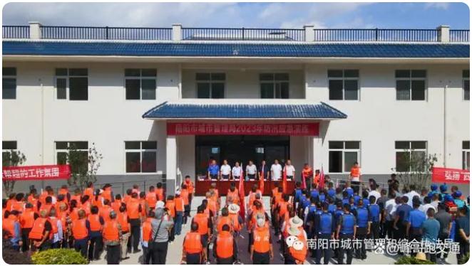 南陽(yáng)市城市管理局|防汛演練筑防線，未雨綢繆礪精兵